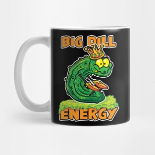 Big Dill Energy Cartoon Pickle King Mug